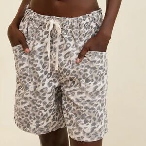 NWT! Aerie Leopard Baggy Oversized Leopard Bermuda Shorts S Jorts